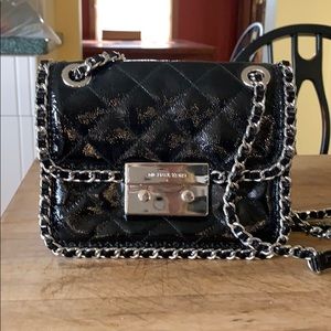 Michael Kors patent quilted bag chain bag
